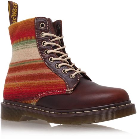 brown pendleton martens boots dr