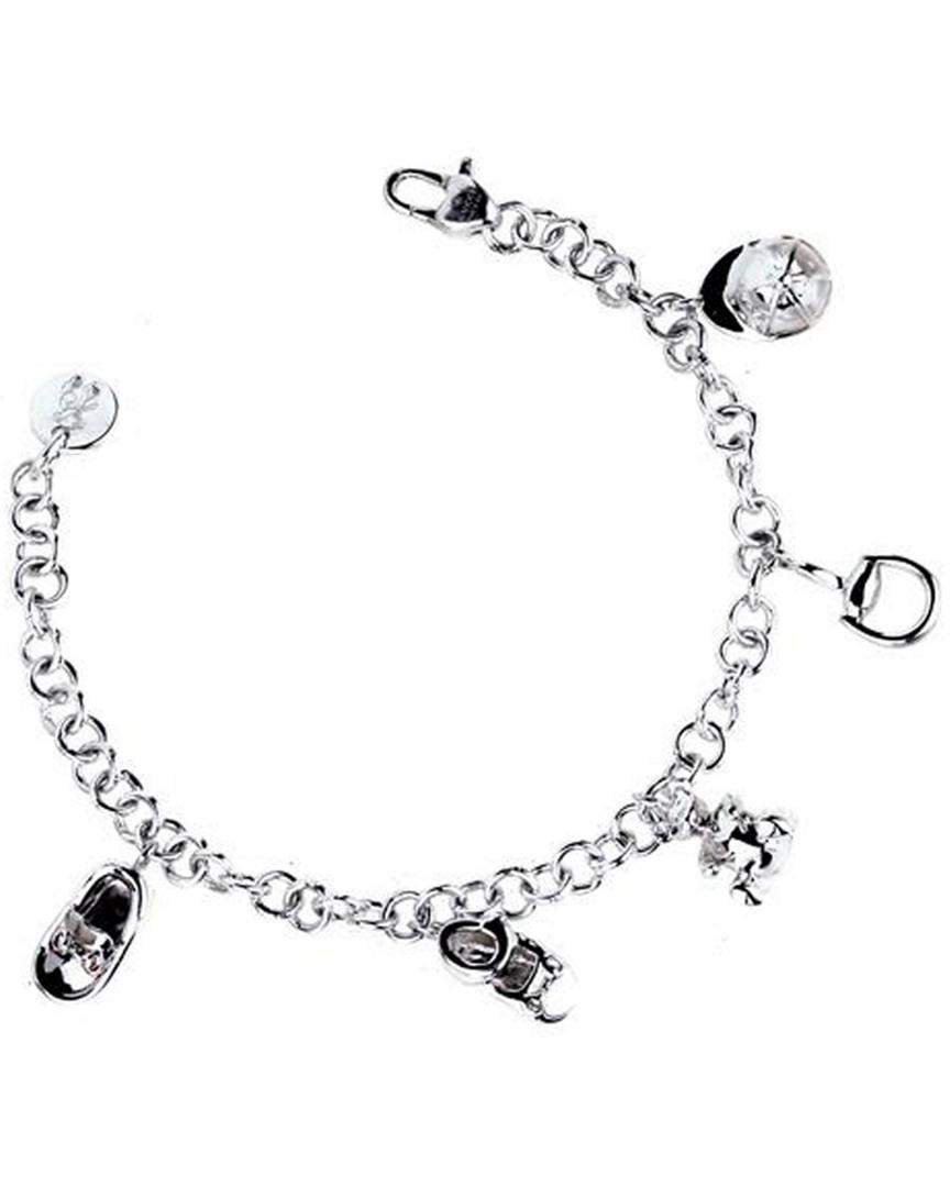 gucci metallic silver charm bracelet