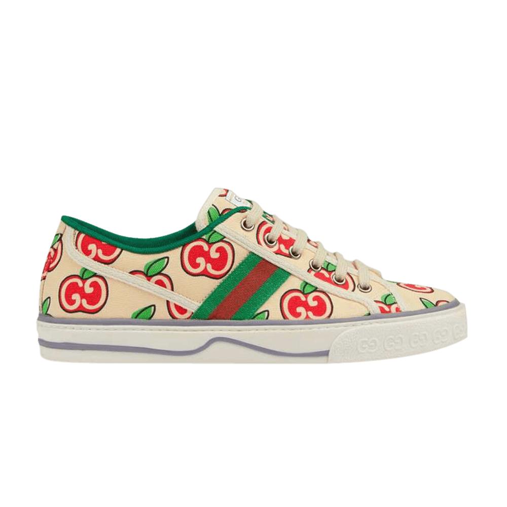 Gucci Tennis Gg Apple Print In White Lyst