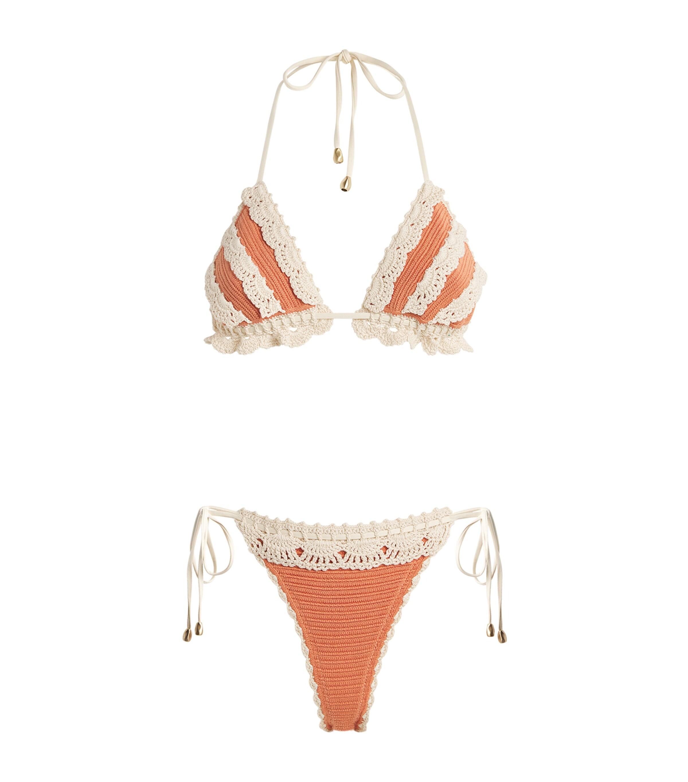 Zimmermann Cotton Knitted Wylie Bikini In White Lyst