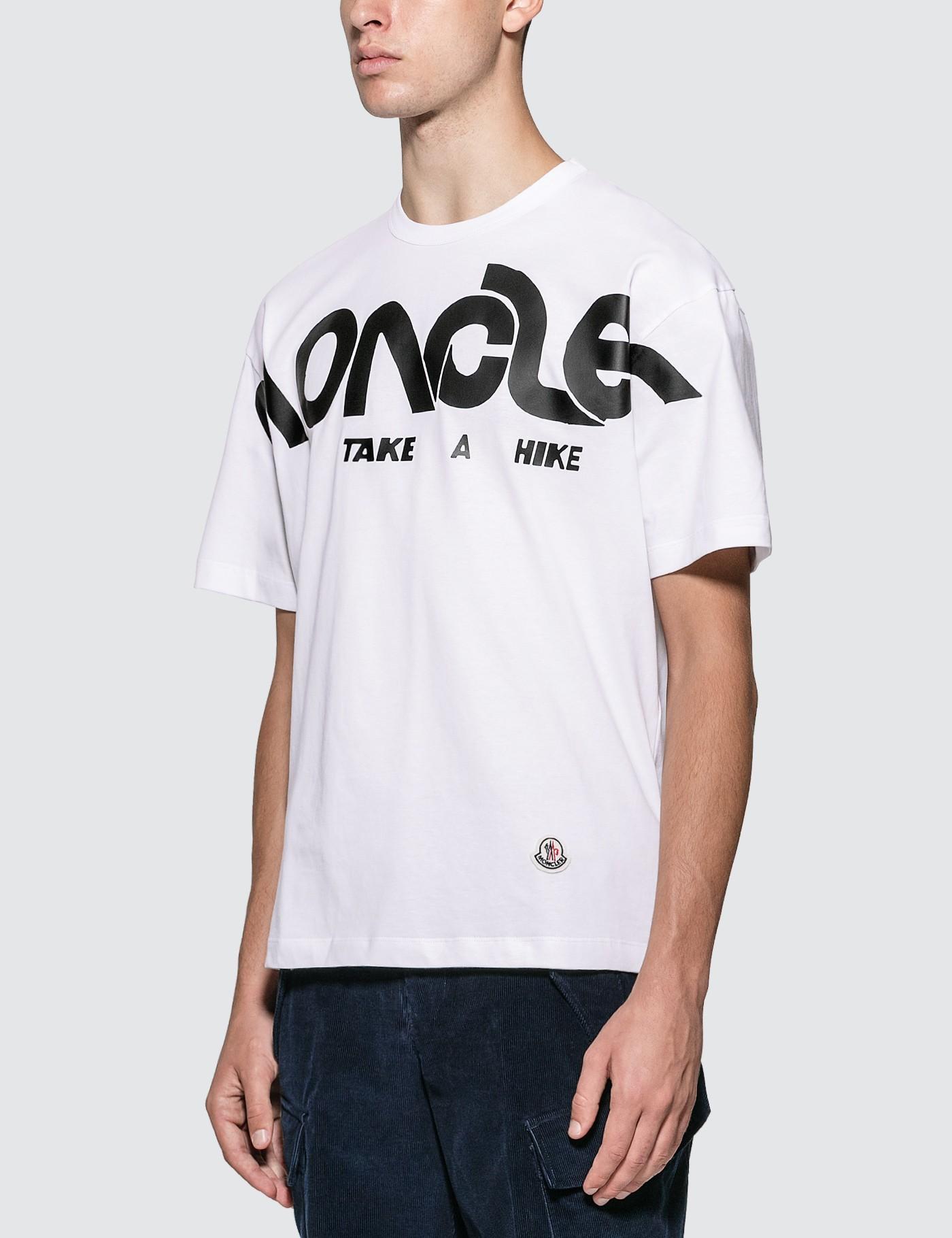 Moncler Genius Cotton Moncler Macro Logo Print Tee In White