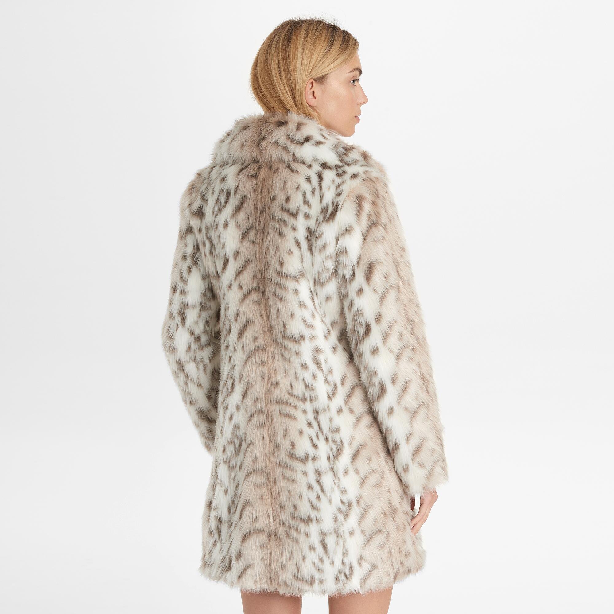 Karl Lagerfeld Faux Fur Snow Leopard Coat Lyst