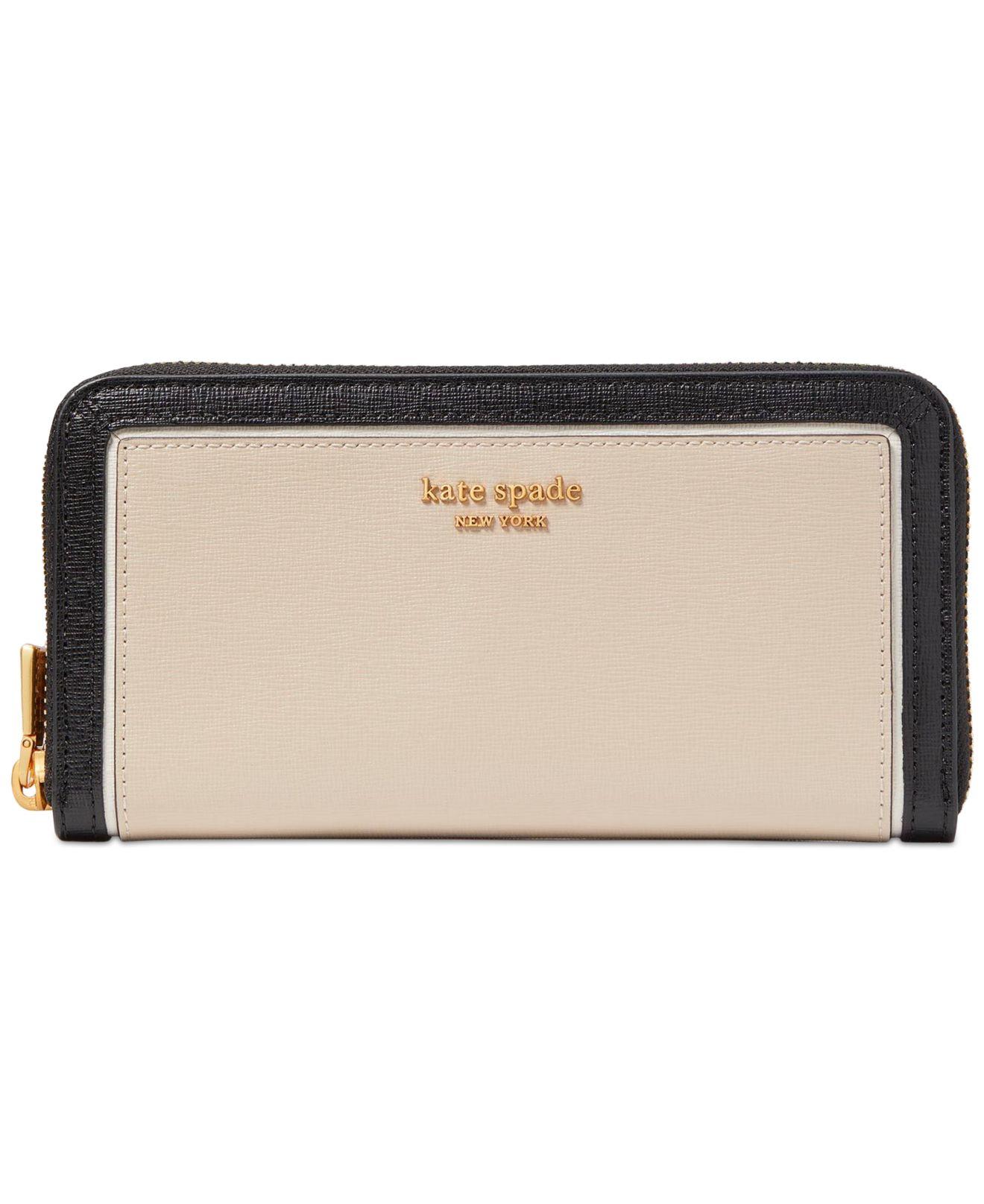 Kate Spade Morgan Colorblocked Saffiano Leather Zip Around Continental