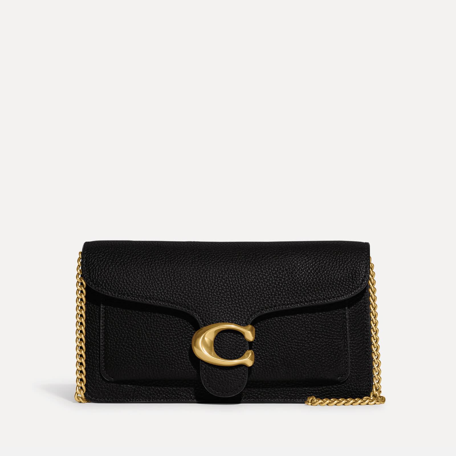 COACH Tabby Chain Leather Clutch Bag In Black Lyst