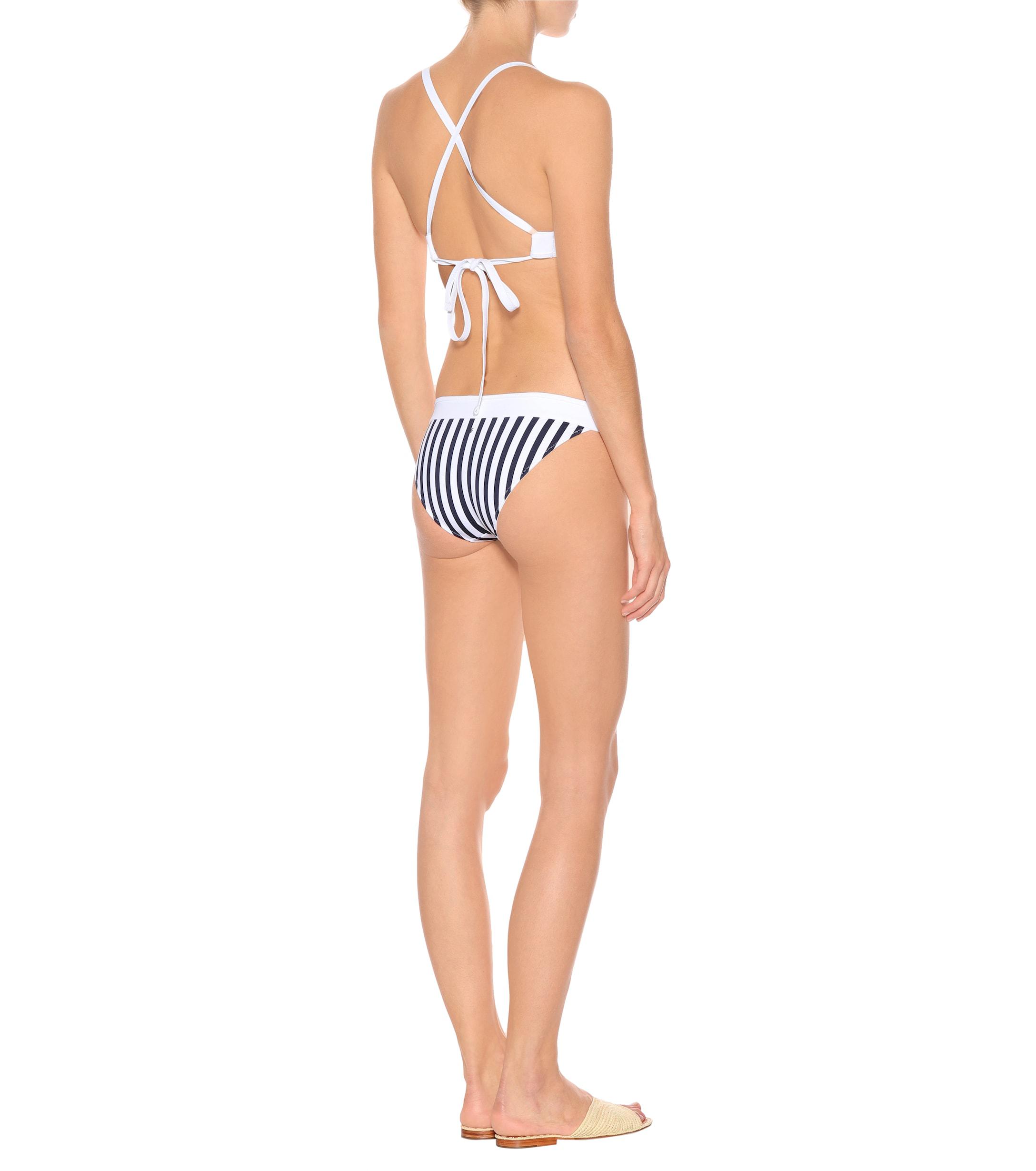 Heidi Klein Synthetic Bb Striped Bikini Top In Blue Lyst