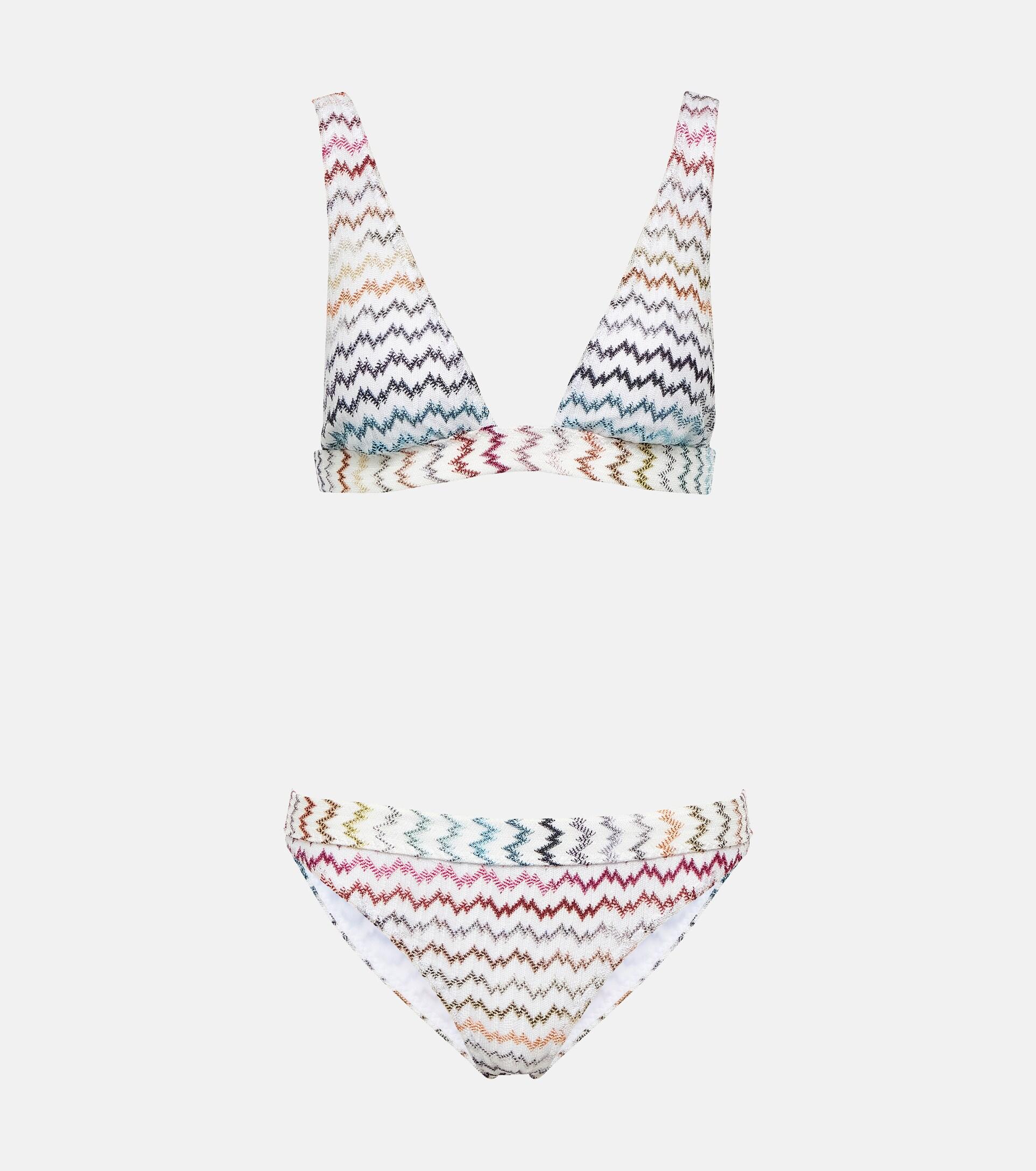 Missoni Zig Zag Lame Bikini In White Lyst