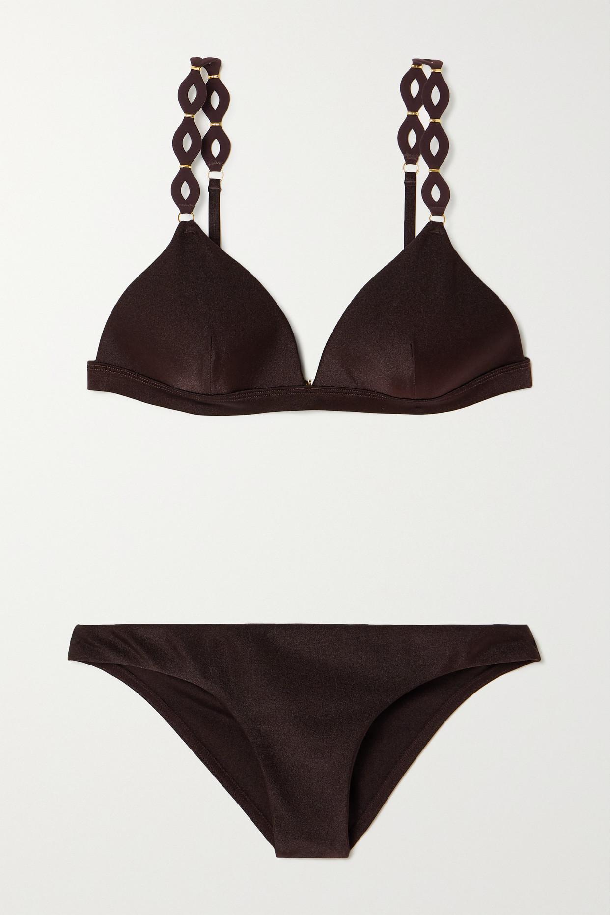 Zimmermann August Triangel Bikini Mit Verzierungen In Schwarz Lyst AT