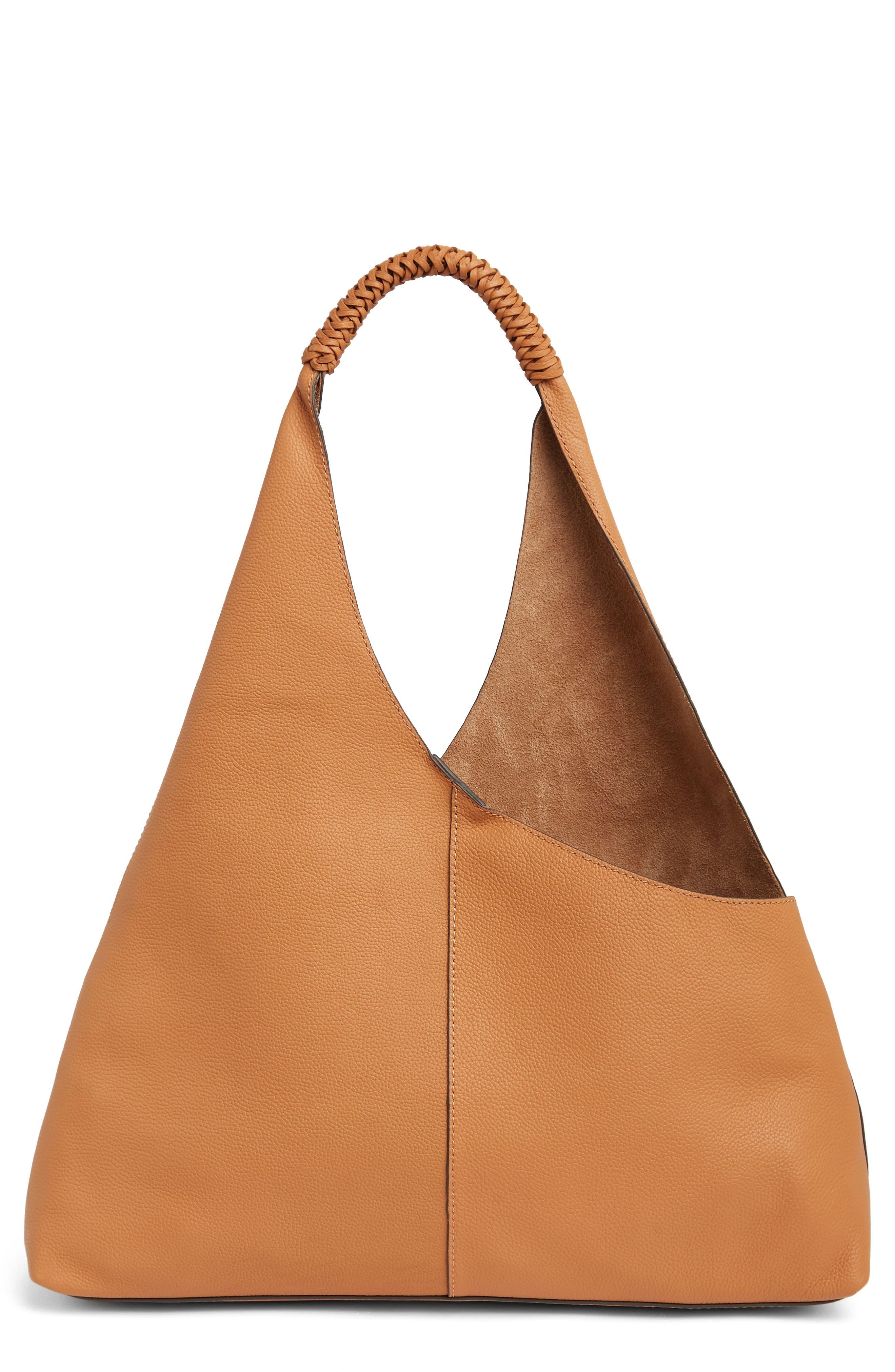 Vince Camuto Janya Hobo Bag In Lt Cognac Smooth Leather At Nordstrom