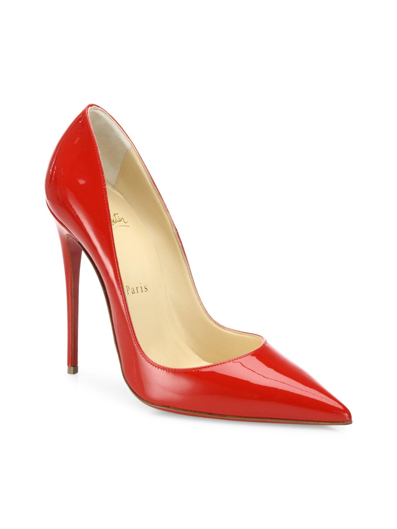 Christian Louboutin So Kate 120 Patent Leather Pumps In Red Lyst