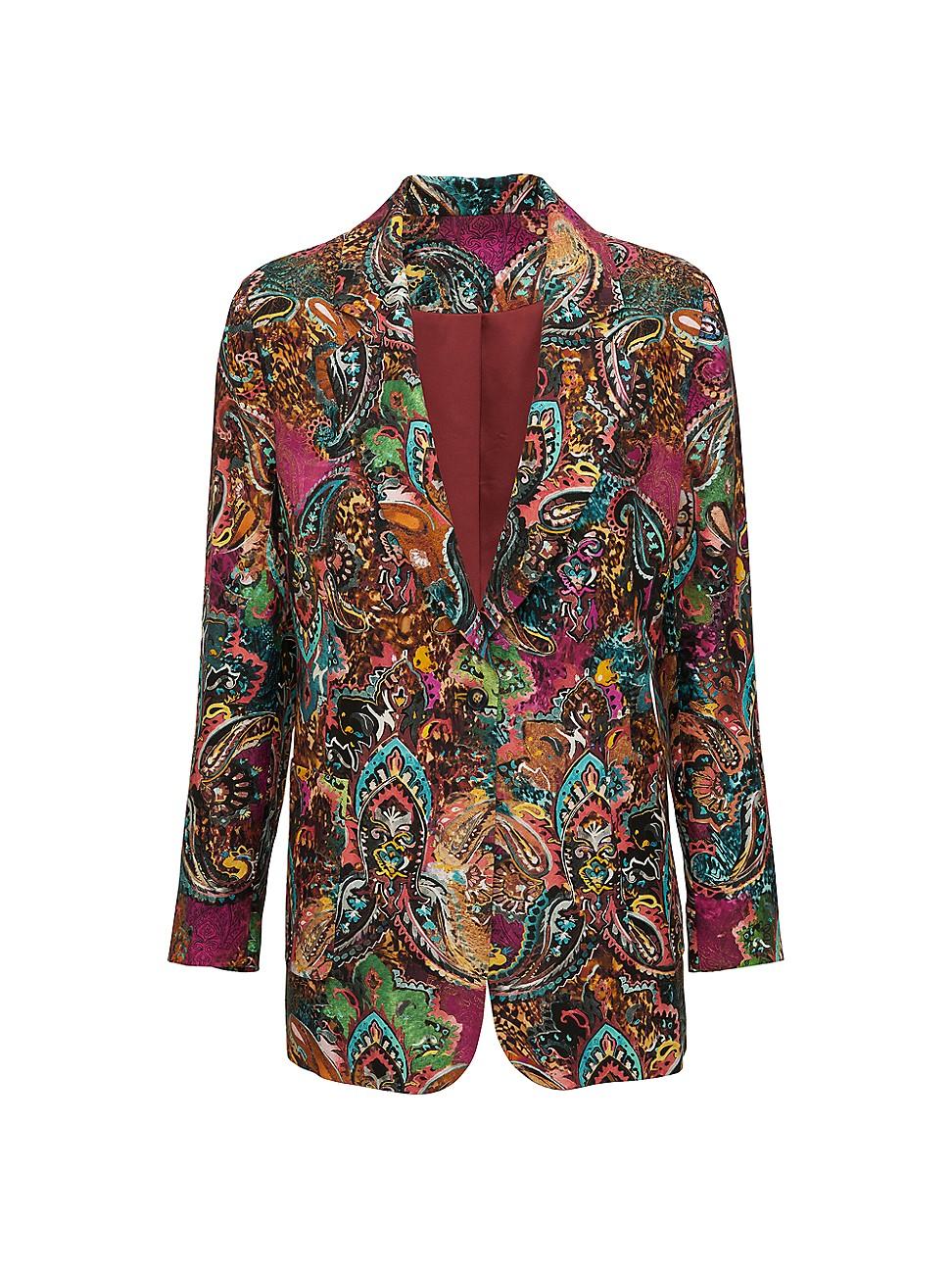 Robert Graham Dylan Silk Blend Paisley Blazer In Natural Lyst