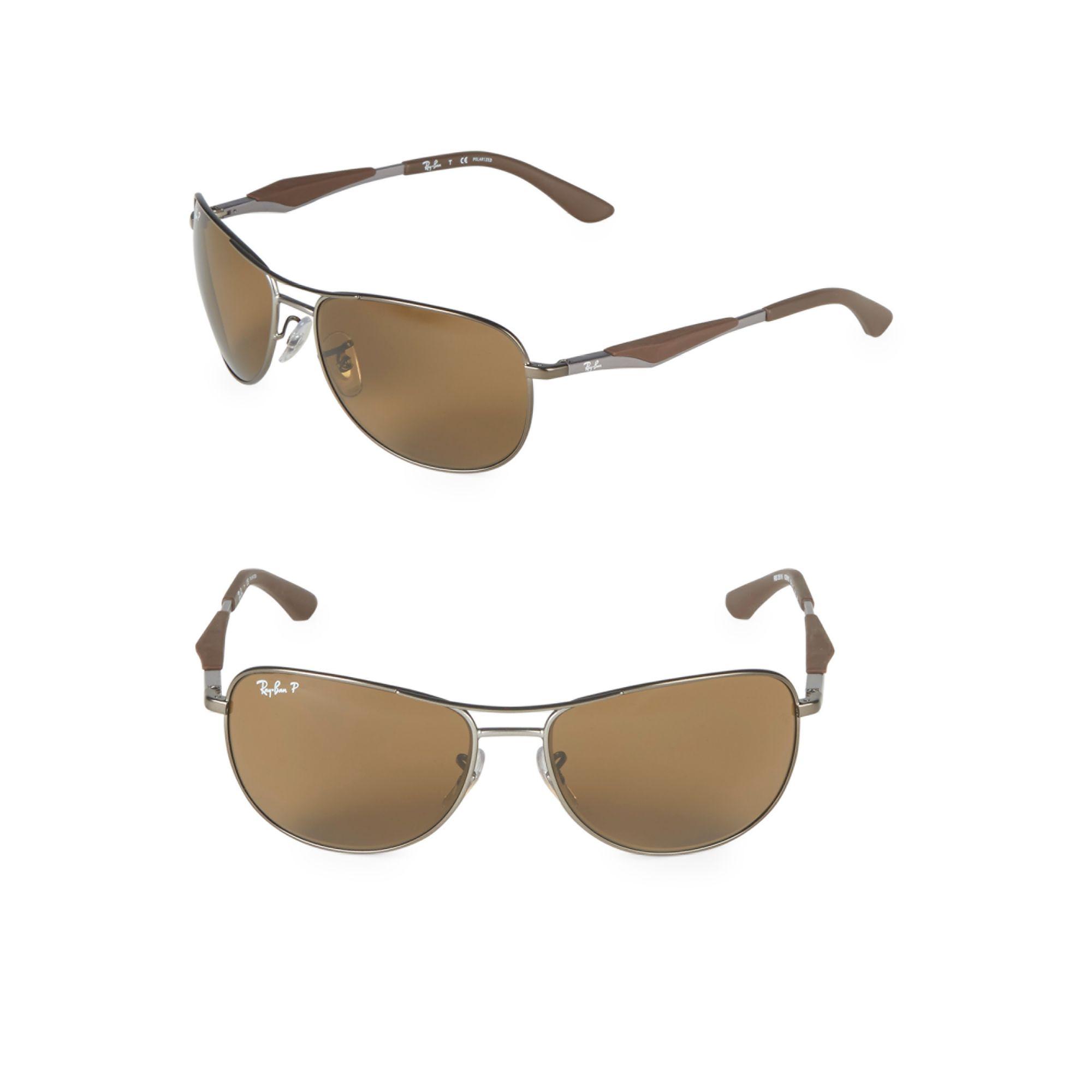 Ray Ban Mm Classic Polarized Aviator Sunglasses Lyst