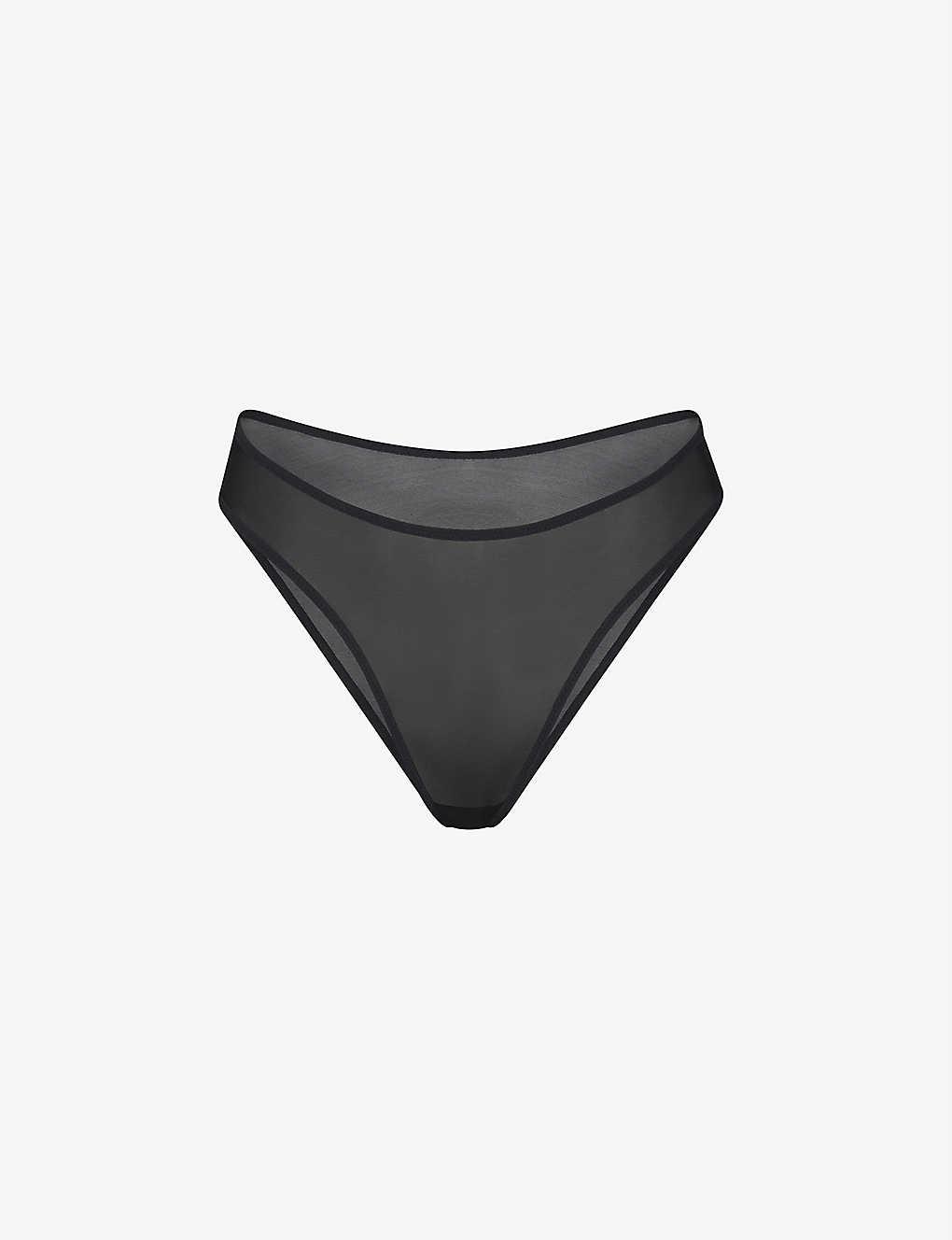 Skims Ultra Fine Mesh Bikini Briefs Xxx In Black Lyst