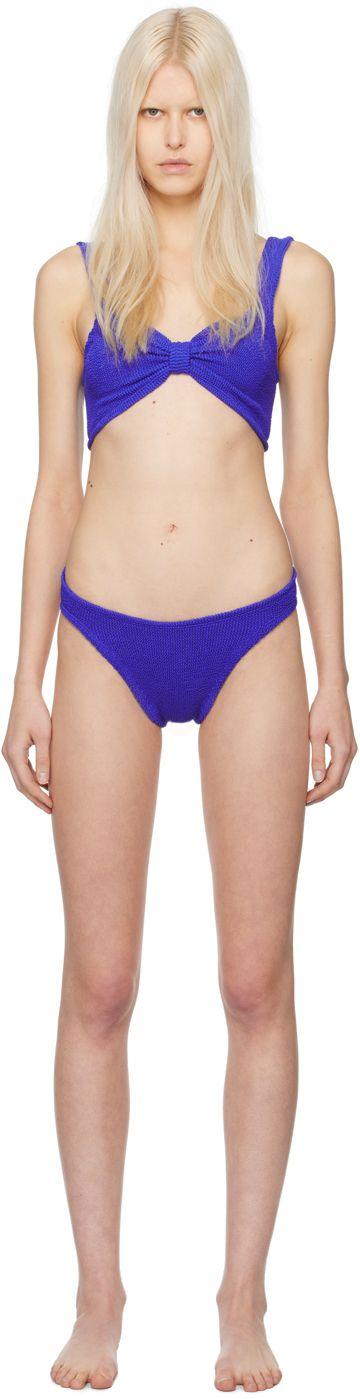 Hunza G Blue Bonnie Bikini In Black Lyst