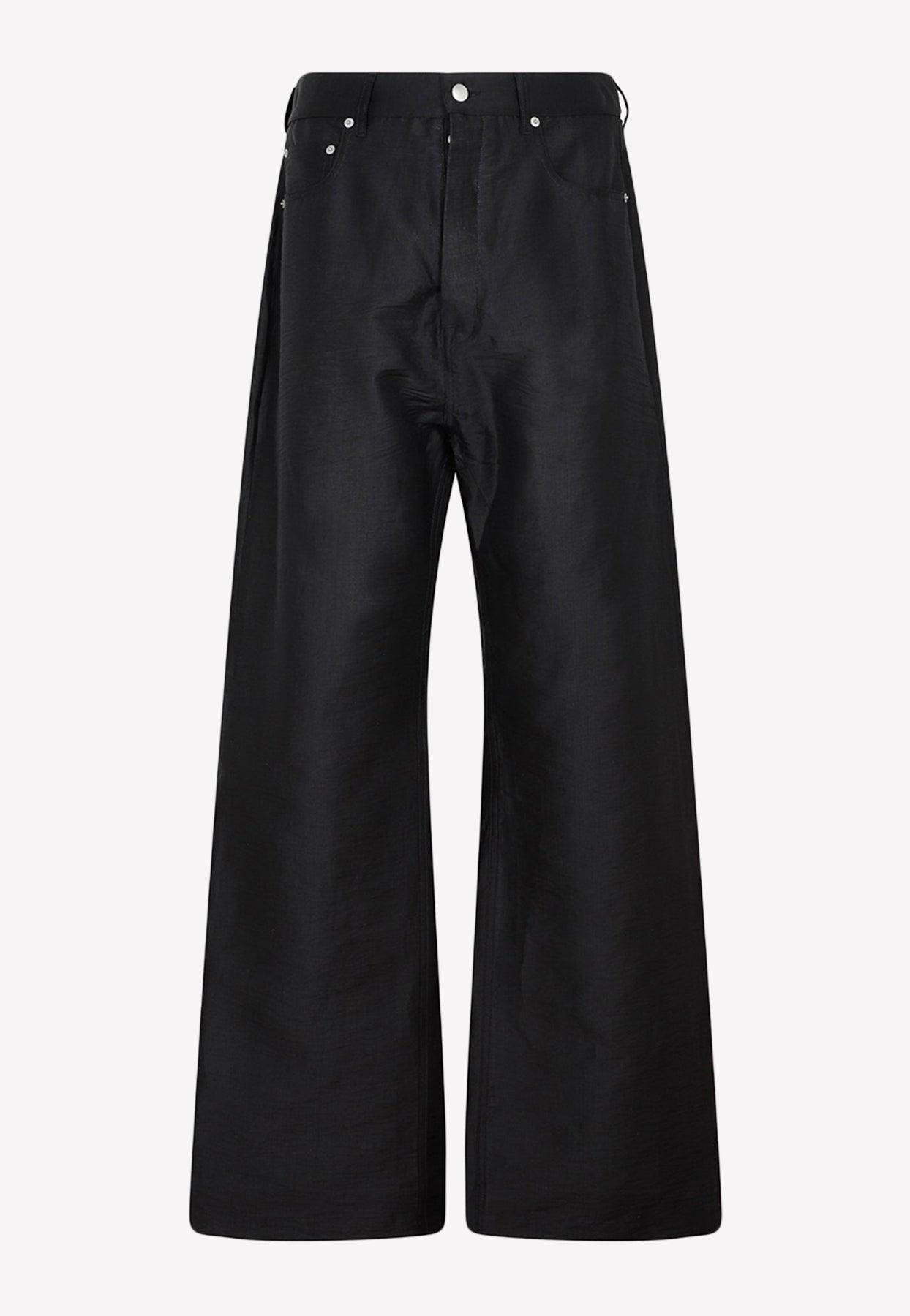 Rick Owens Geth Wide Leg Pants In Black For Men Lyst