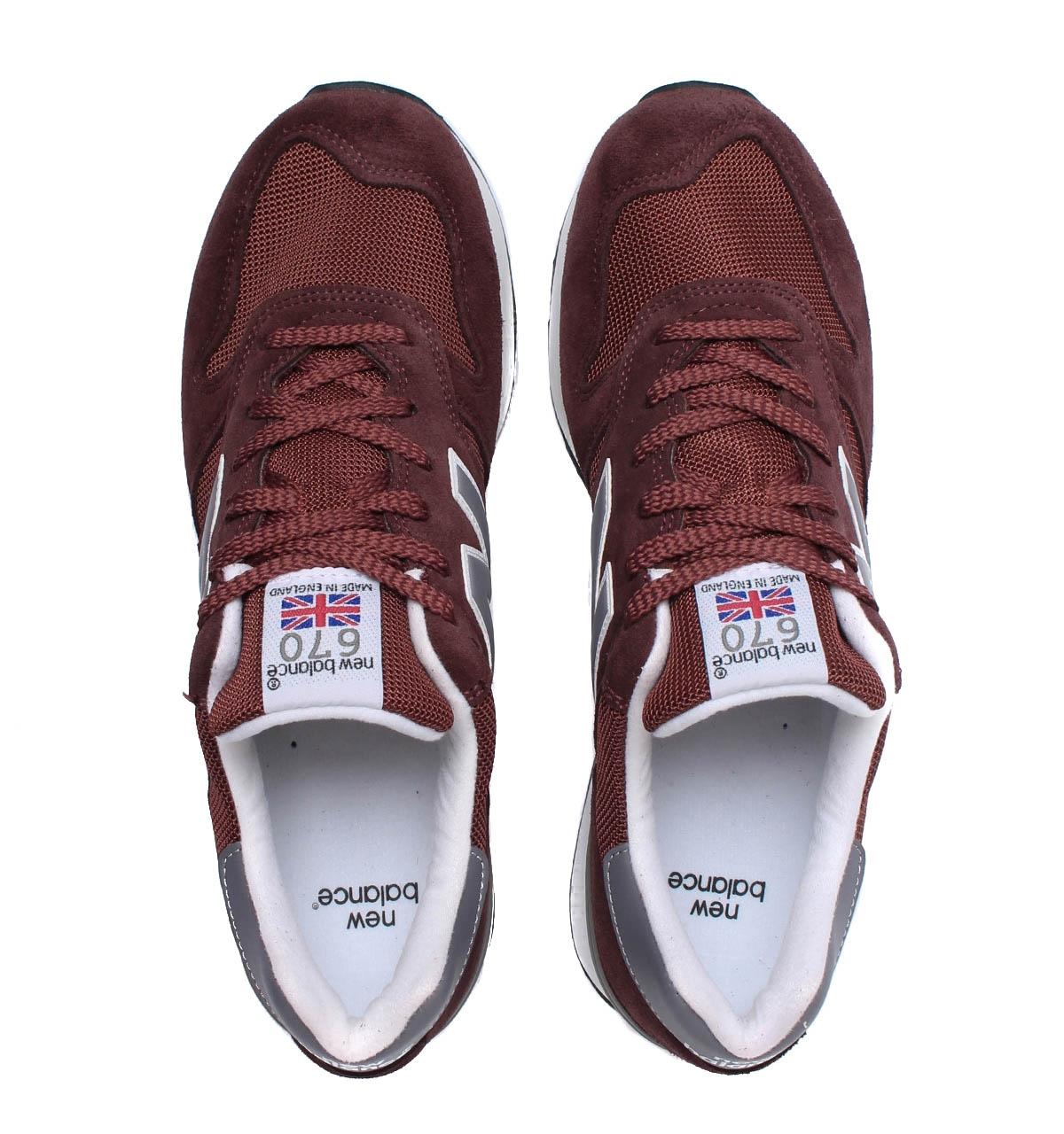 New Balance Suede Made In England Burgundy Trainers For Men Lyst