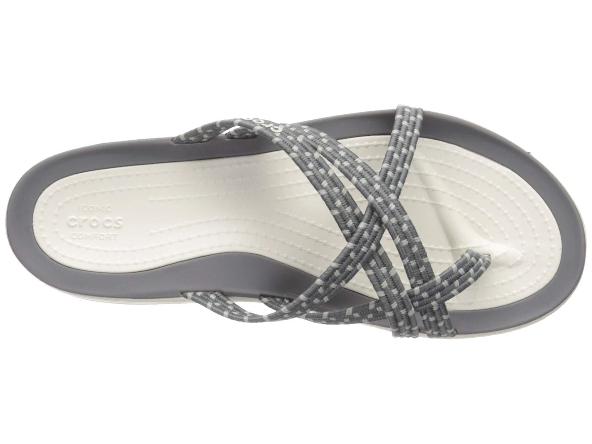 Crocs Swiftwater Braided Web Flip Black Black Women S Sandals Lyst