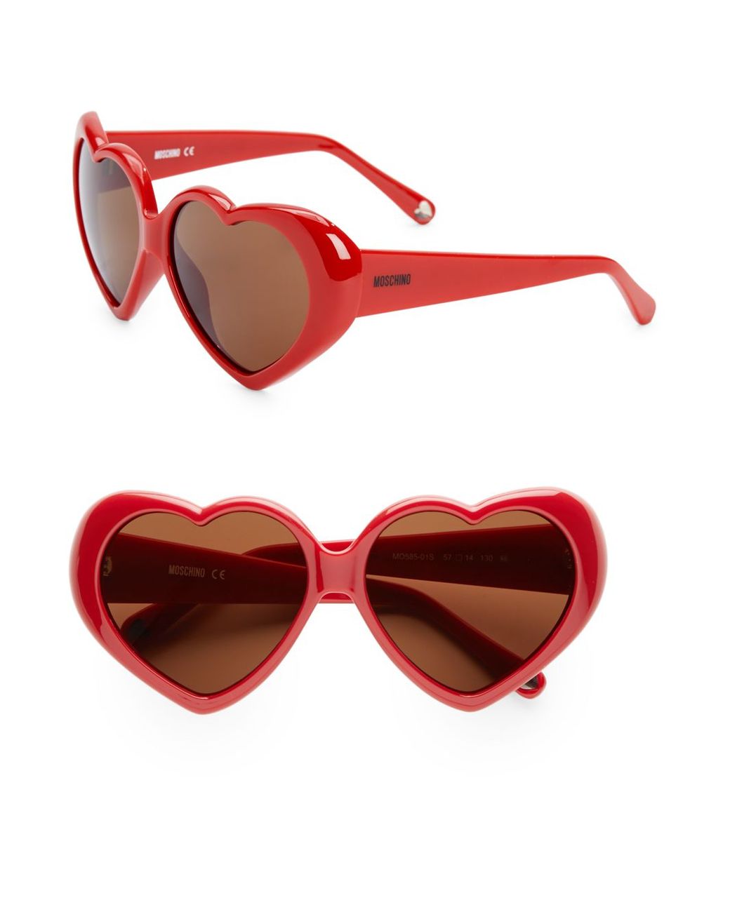 Moschino Retro Heart Sunglasses in Red | Lyst