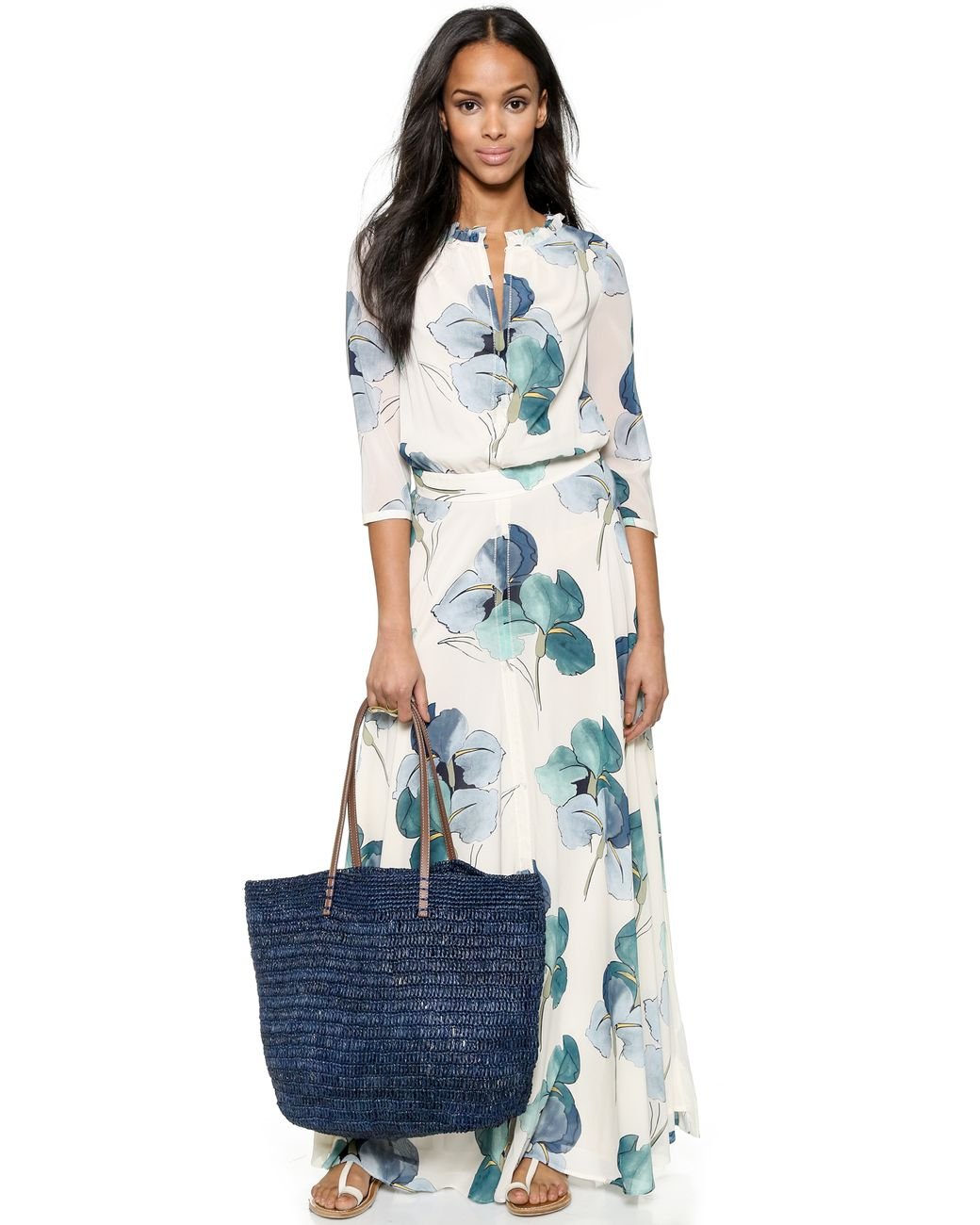【TORY BURCH】cotton and silk-blend voile maxi ドレス Tory Burch Pleated Striped Cotton And Silk-blend Voile Maxi