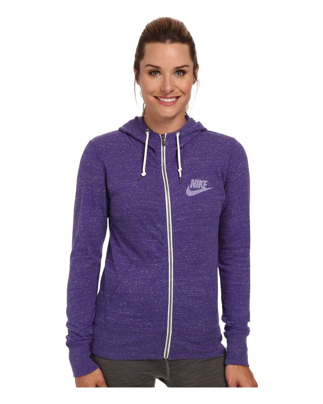 Nike Gym Vintage Full-Zip Hoodie in Purple