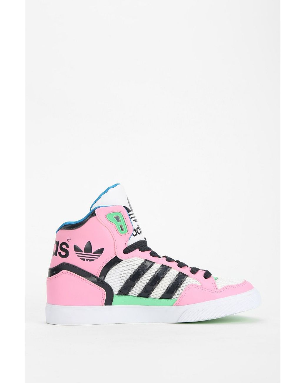 adidas Originals Extaball Leather High-Top Sneaker in Pink | Lyst Canada