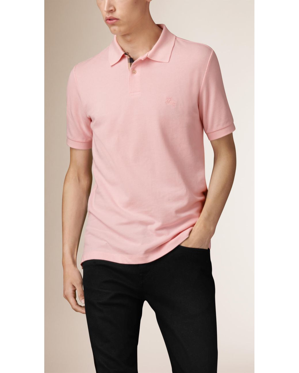 Pink burberry mens shirt hotsell