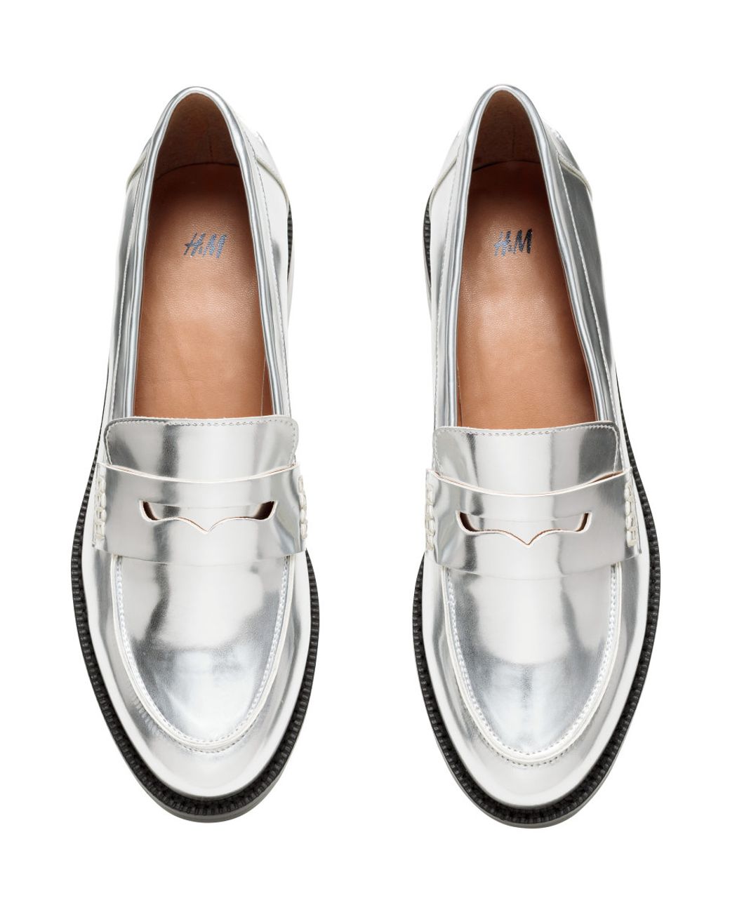 H&M Loafers in Metallic | Lyst