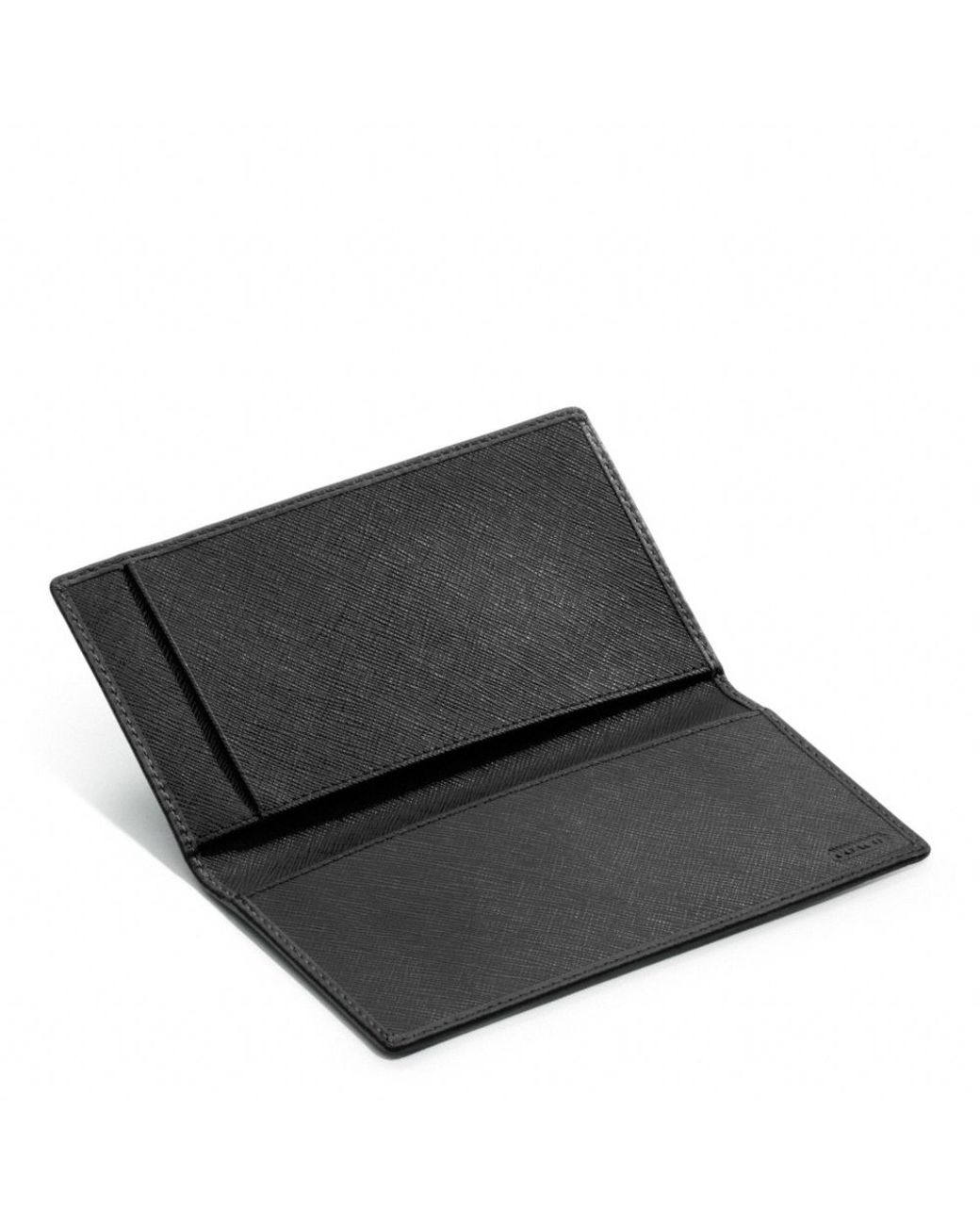 COACH Legacy Leather Checkbook Cover in Black | Lyst