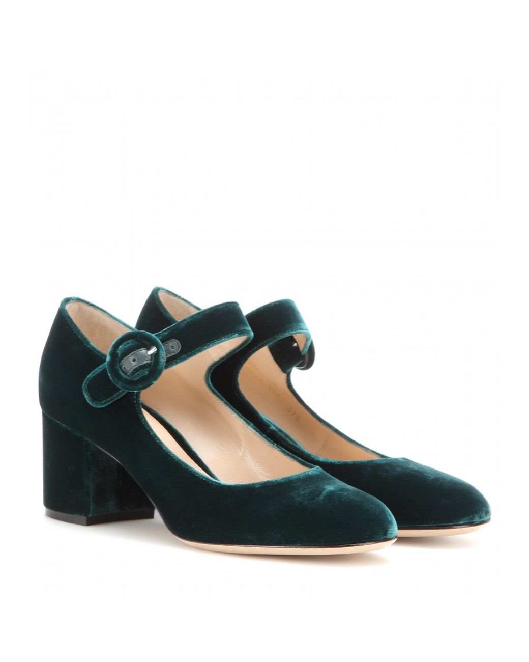 Gianvito Rossi Velvet Mary Jane Pumps in Green Lyst