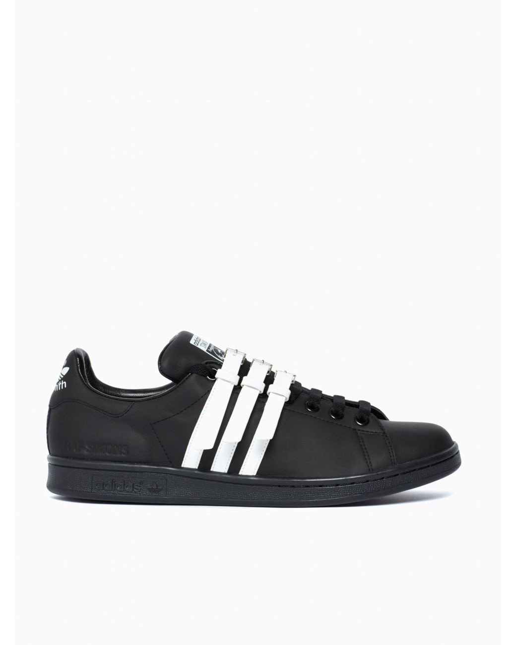 adidas By Raf Simons Leather Stan Smith Strap Sneakers in Black for Men |  Lyst