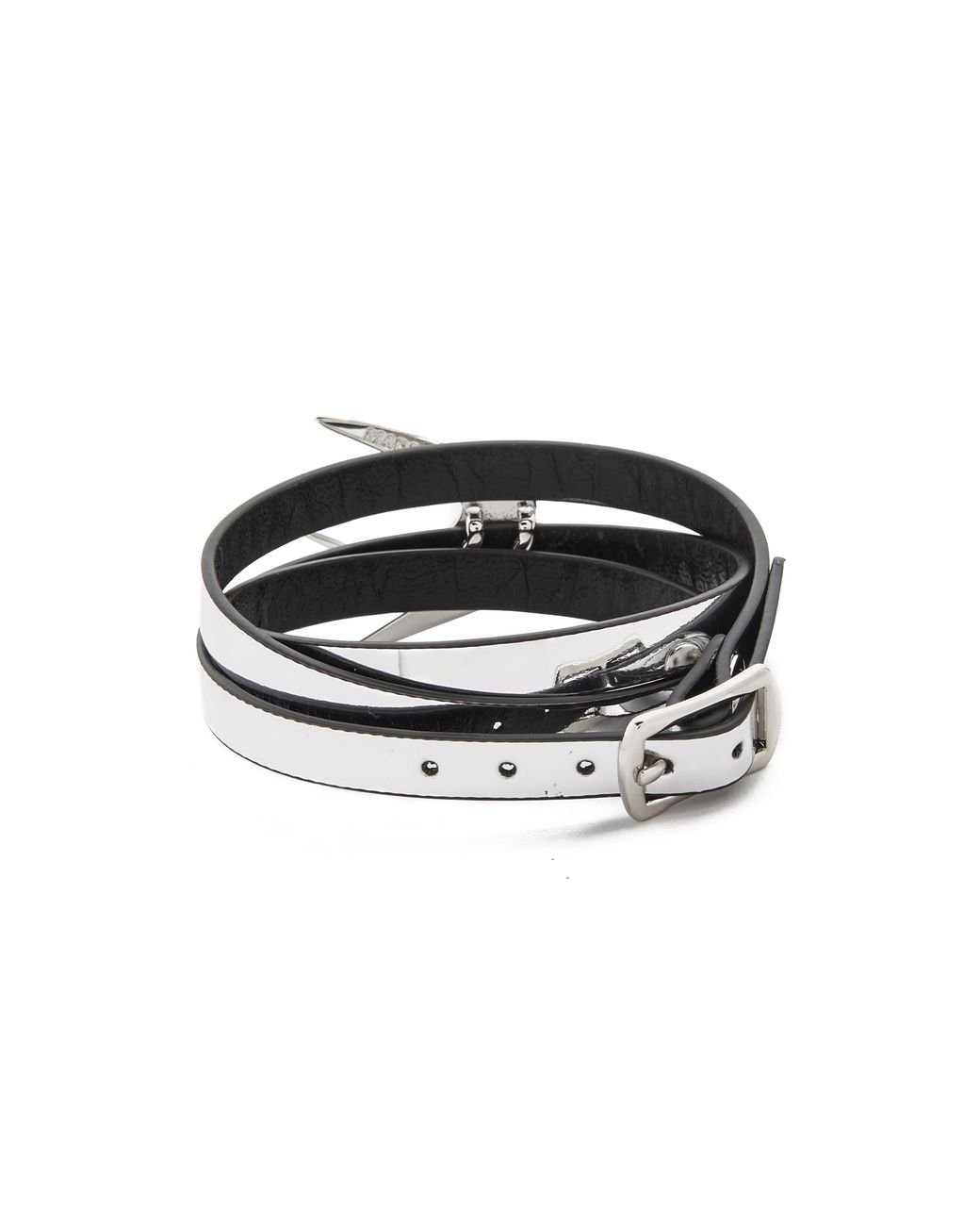 McQ Swallow Triple Wrap Bracelet in Metallic Lyst