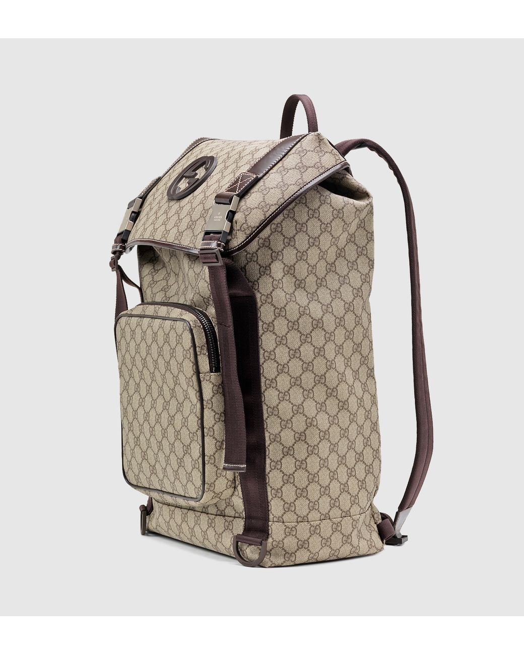 Gucci - NEW Backpack With Interlocking G - Beige / Brown Monogram