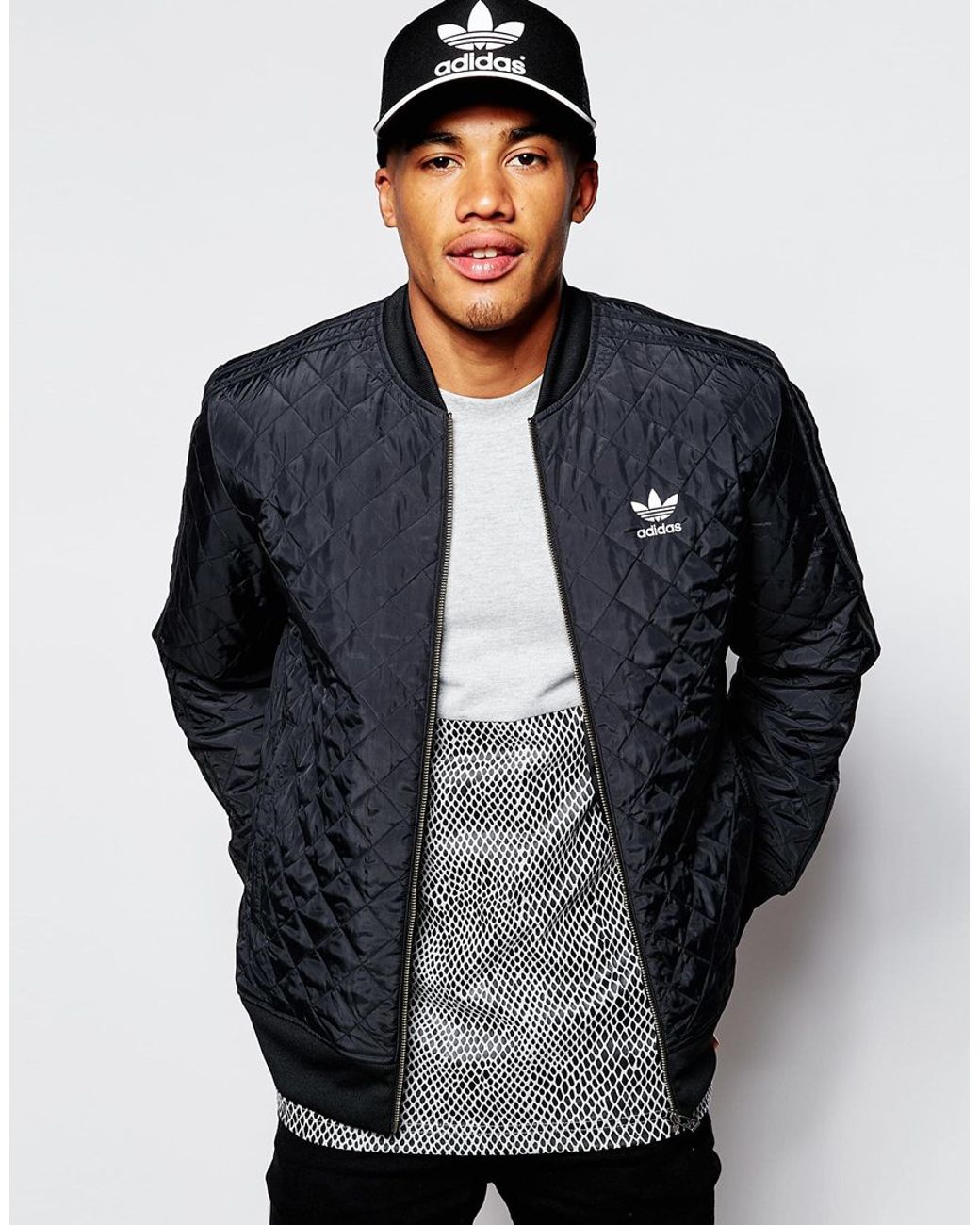 adidas Originals Quilted Jacket Ab7862 in Black for Men | Lyst