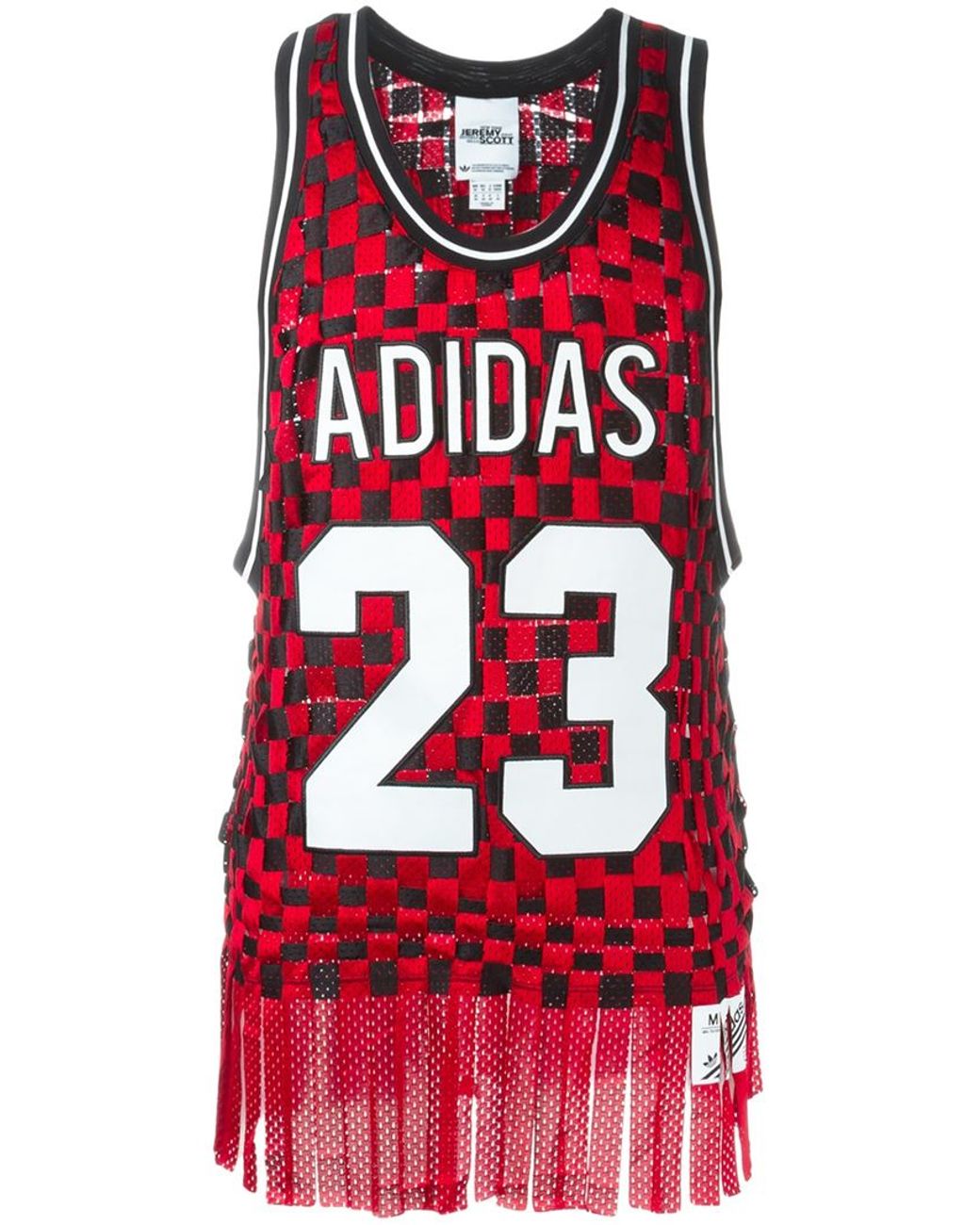 Jeremy Scott Adidas X Woven Basketball Jersey in Red for Men | Lyst