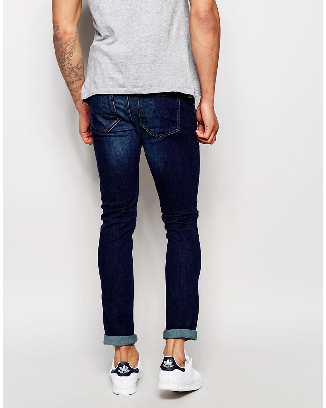 Dr. Denim Jeans Snap Super Skinny Fit Dark Blue Wash for Men | Lyst