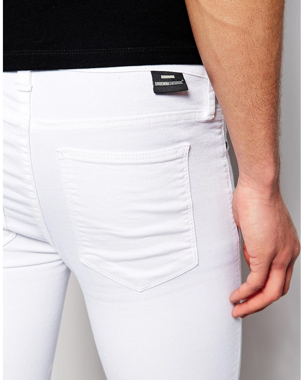 Dr. Denim Denim Jeans Kissy Low Spray On Extreme Super Skinny White for Men  | Lyst