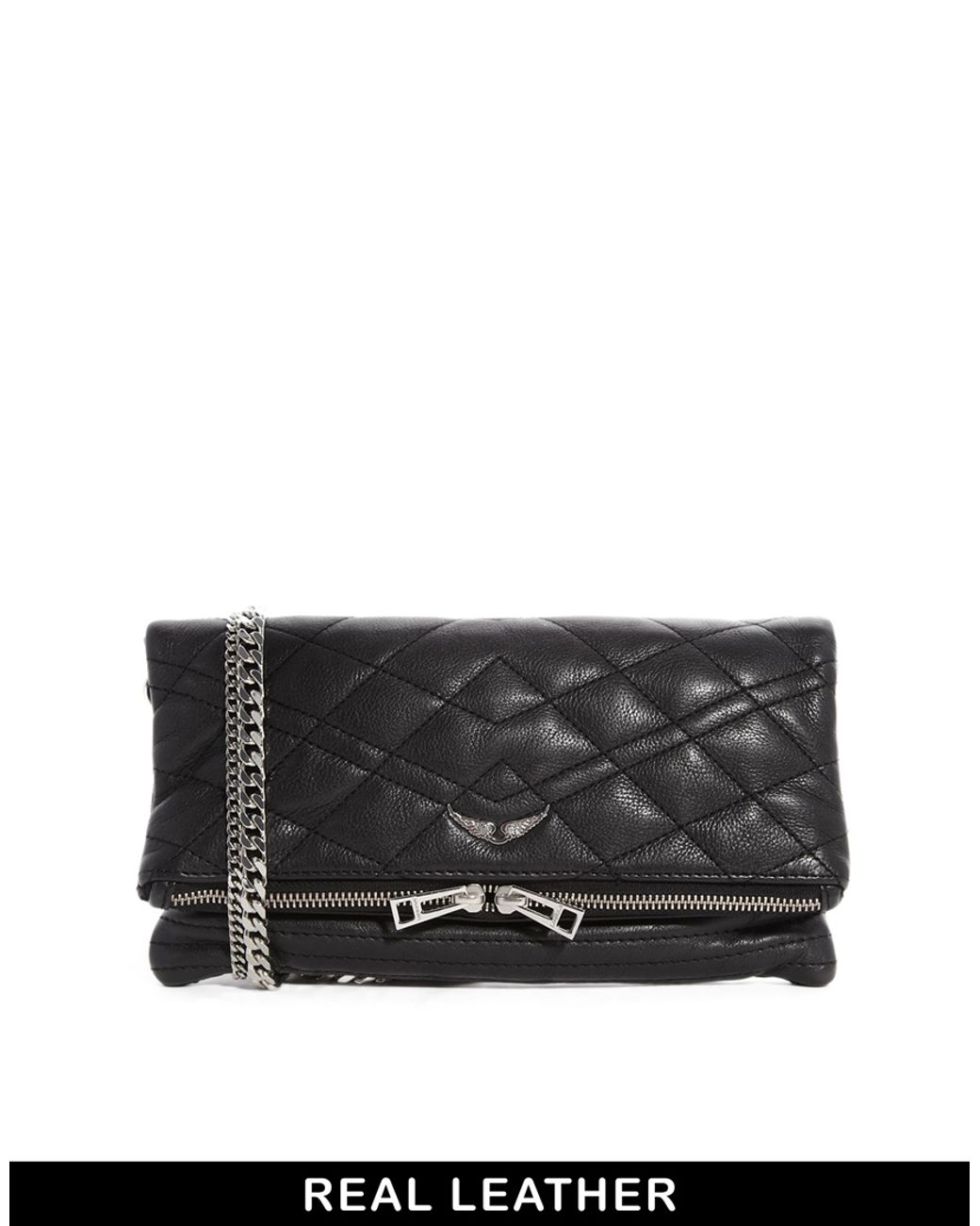 Zadig & Voltaire Zadig Voltaire Rock Quilted Bag with Detachable Chain  Strap in Black | Lyst