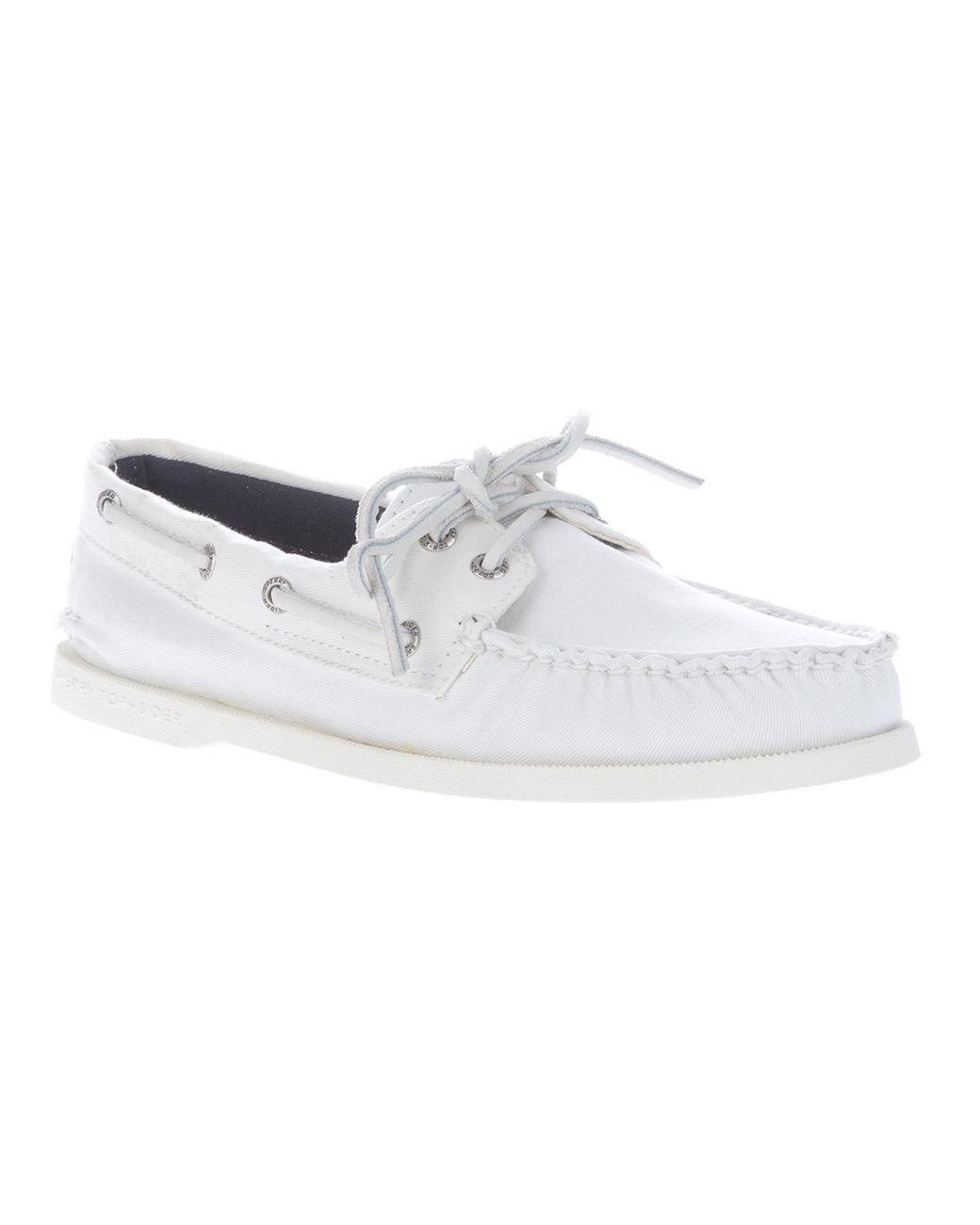 Sperry Top Sider Boat Shoe in White for Men Lyst