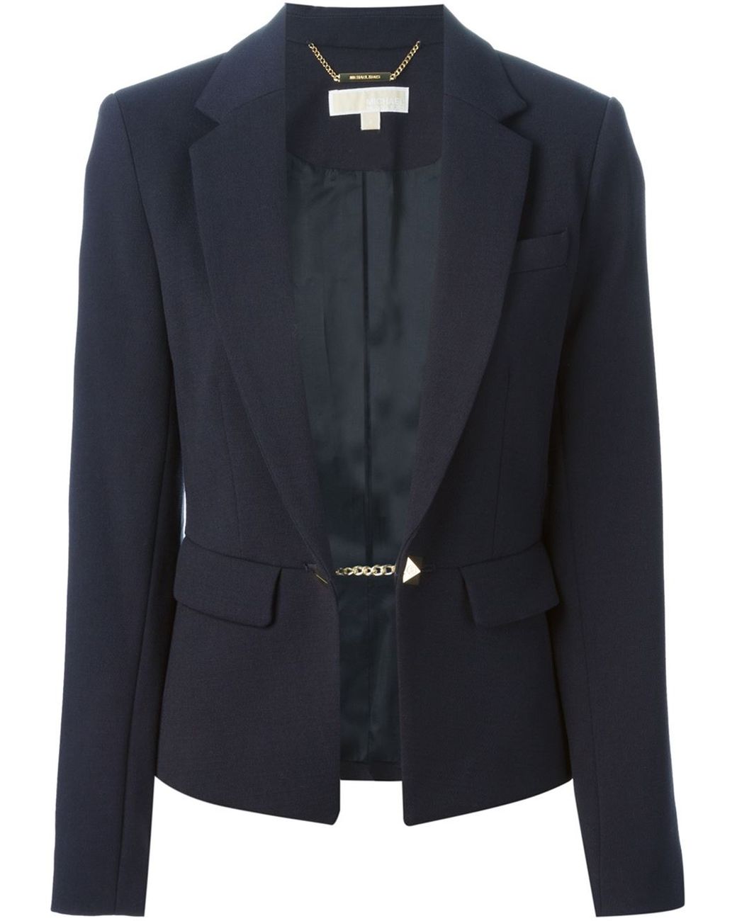 MICHAEL Michael Kors Chain Fastening Blazer in Blue Lyst