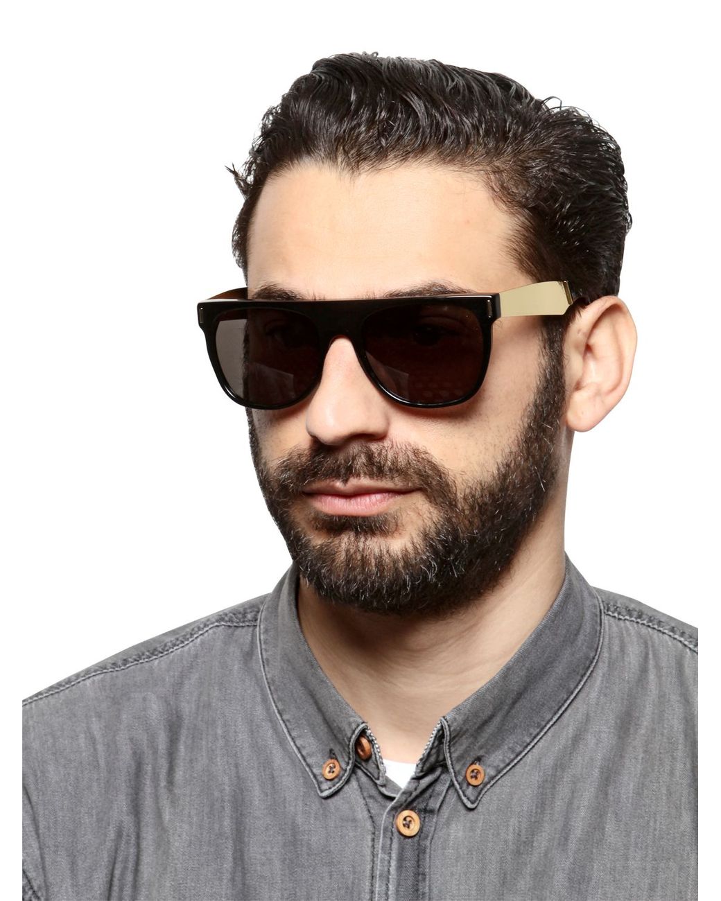 Retrosuperfuture Flat Top Francis Sunglasses in Black