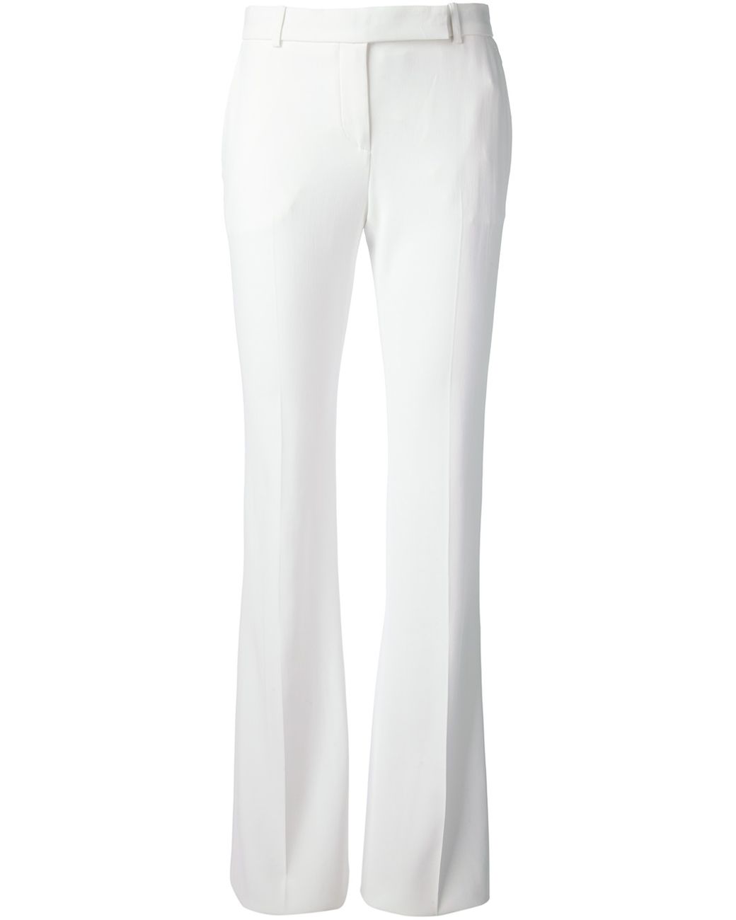 Alexander McQueen Bootcut Trouser in White | Lyst