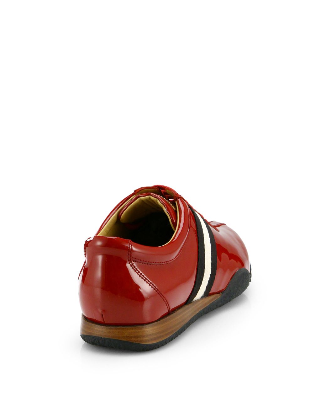 Bally Patent Leather Lace-Up Sneakers 