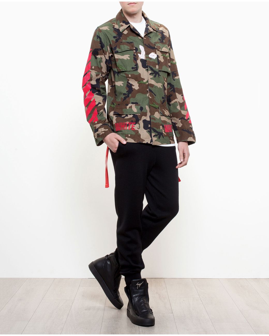 Off-White c/o Virgil Abloh Cotton Camouflage Sport Jacket in Black Purple  (Green) for Men | Lyst