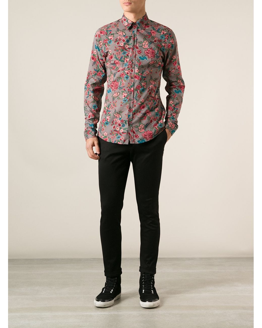 Slime koncert Fejl Gucci Floral Print Shirt for Men | Lyst