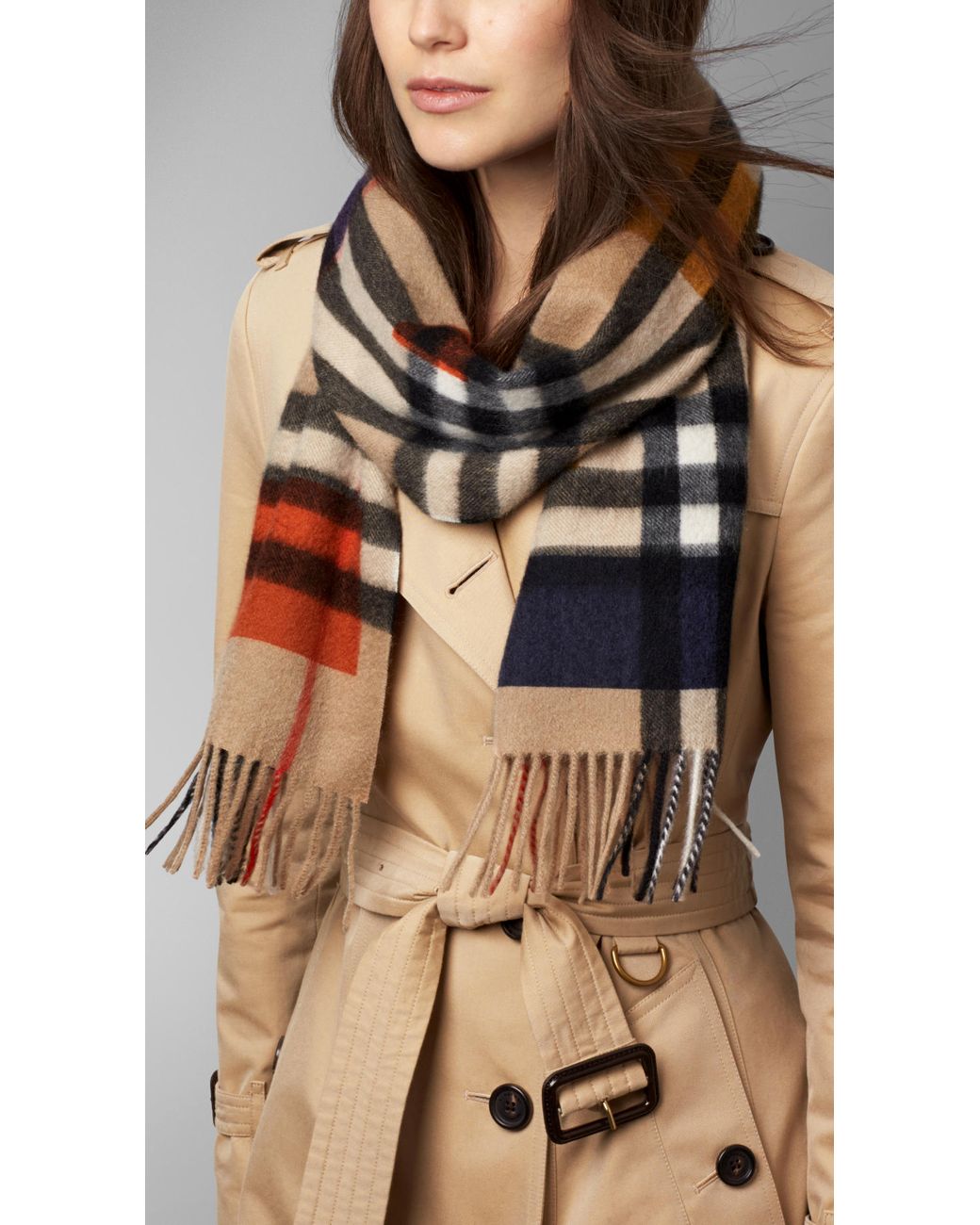 Burberry color block scarf new arrivals