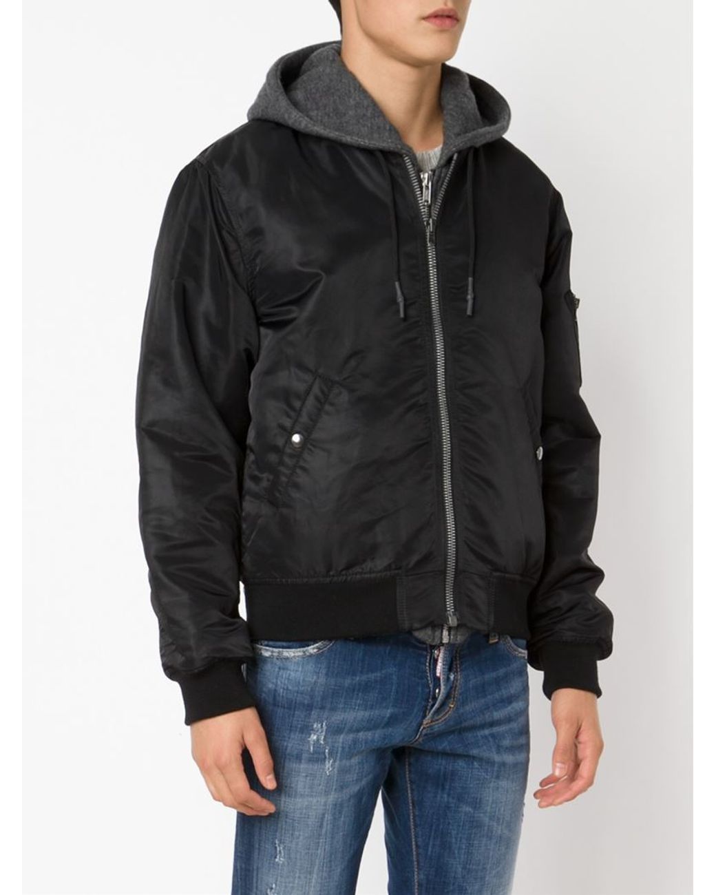 r13 hooded flight jacket