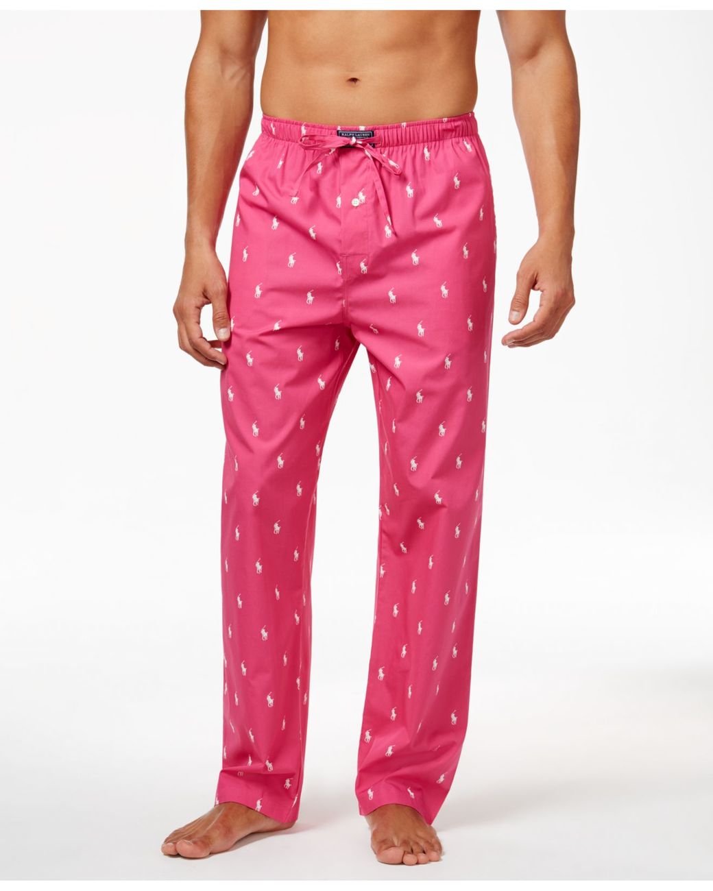 Polo Ralph Lauren Men's Woven Polo Player Pajama Pants in Pink for Men |  Lyst