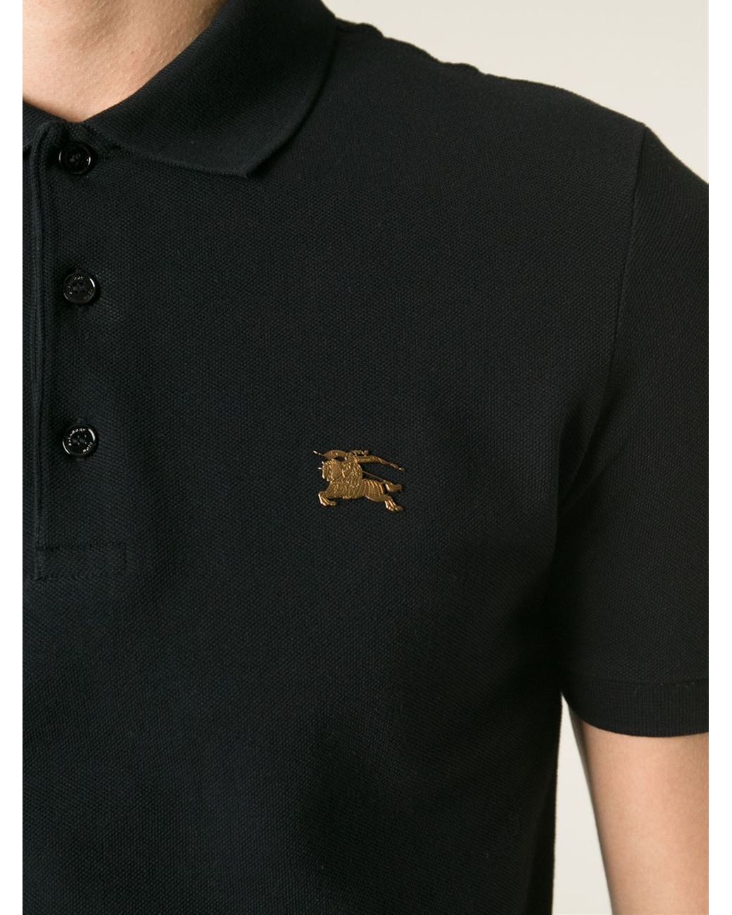 Burberry Brit Chest Logo Polo Shirt in Black for Men | Lyst