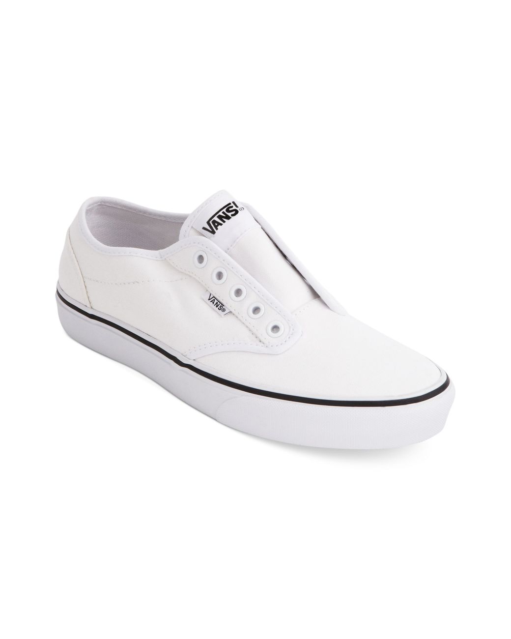 Vans Atwood Laceless Sneakers in White for Men | Lyst