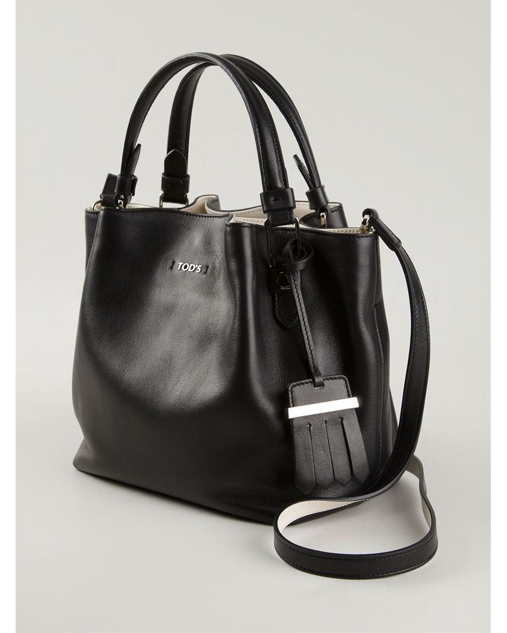 Tod's Small 'Flower' Bag in Black | Lyst