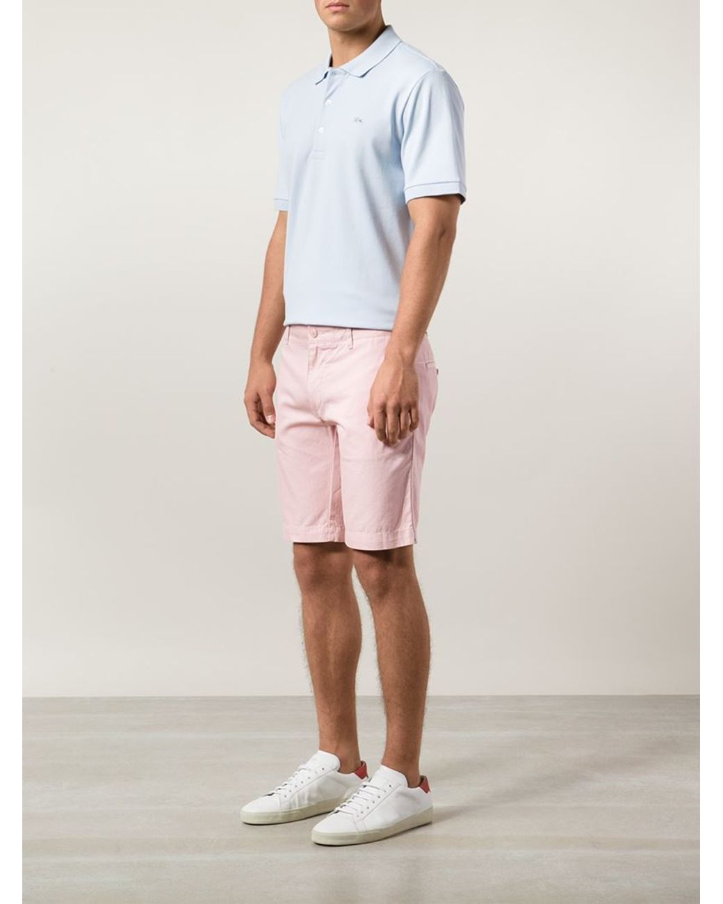 Lacoste Classic Chino Shorts in Pink for Men | Lyst